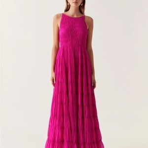 Aje Rosewood Ruched Maxi Dress